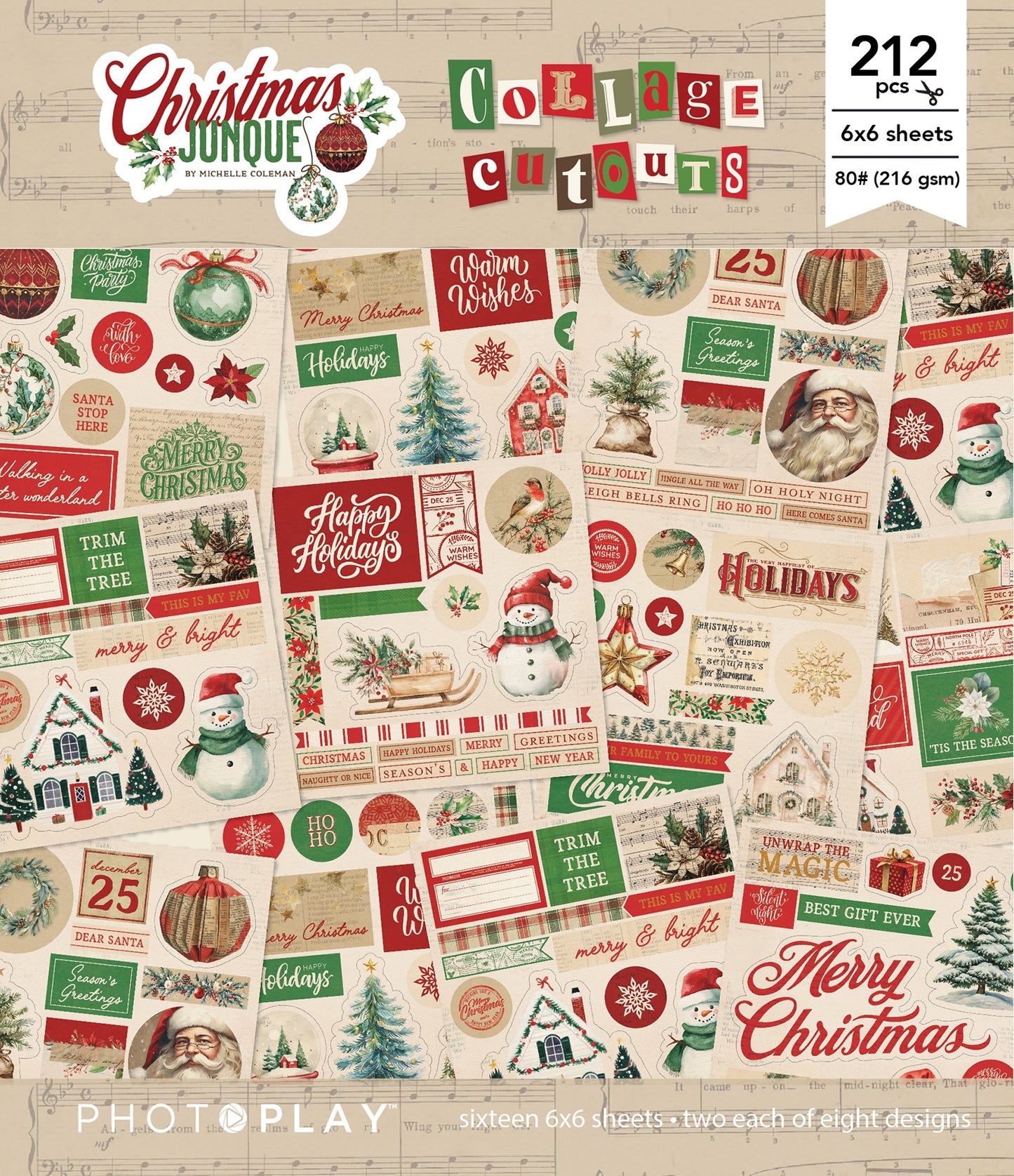 PhotoPlay Collage Cutouts-Christmas Junque