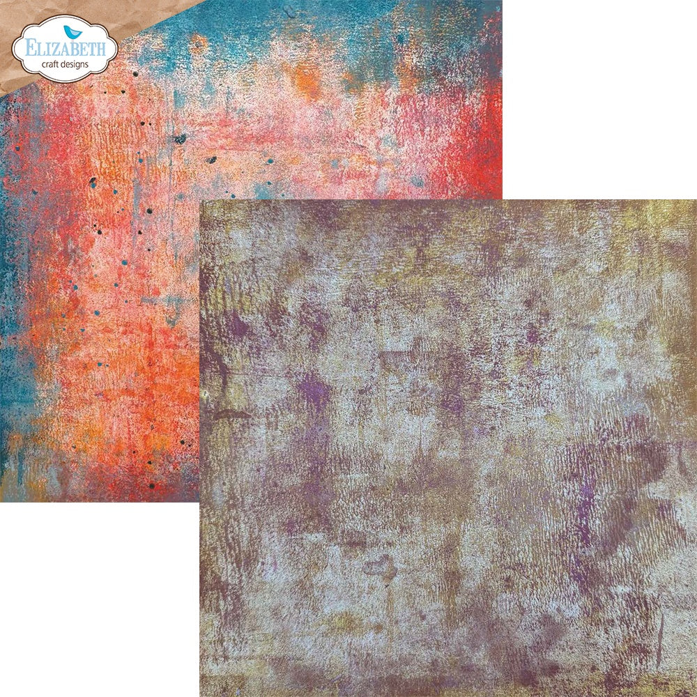 Elizabeth Craft Double-Sided Cardstock Pack 12"X12"-Backgrounds Volume 2