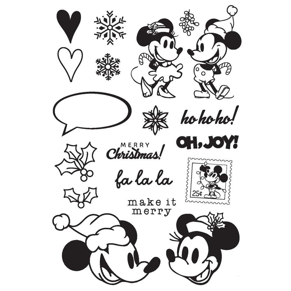 Simple Stories Photopolymer Stamps-Say Cheese Classic Mouse Christmas