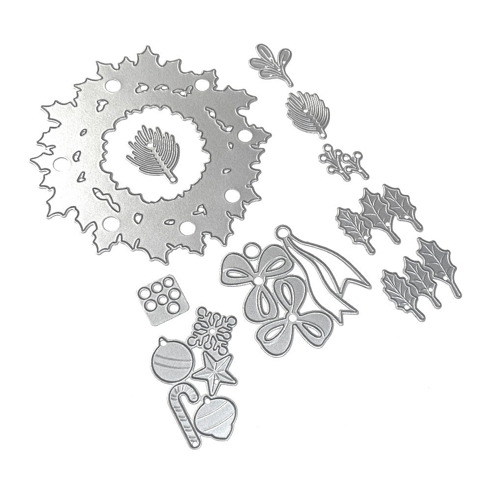 Elizabeth Craft Metal Die-Holiday Wreath