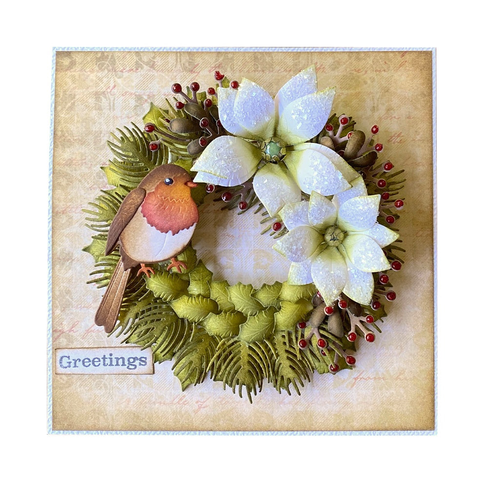 Elizabeth Craft Metal Die-Holiday Wreath
