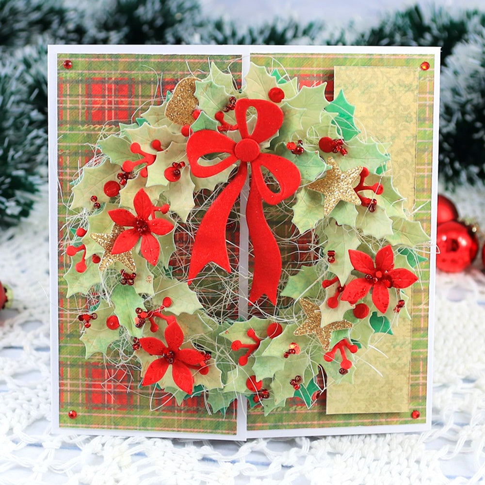 Elizabeth Craft Metal Die-Holiday Wreath