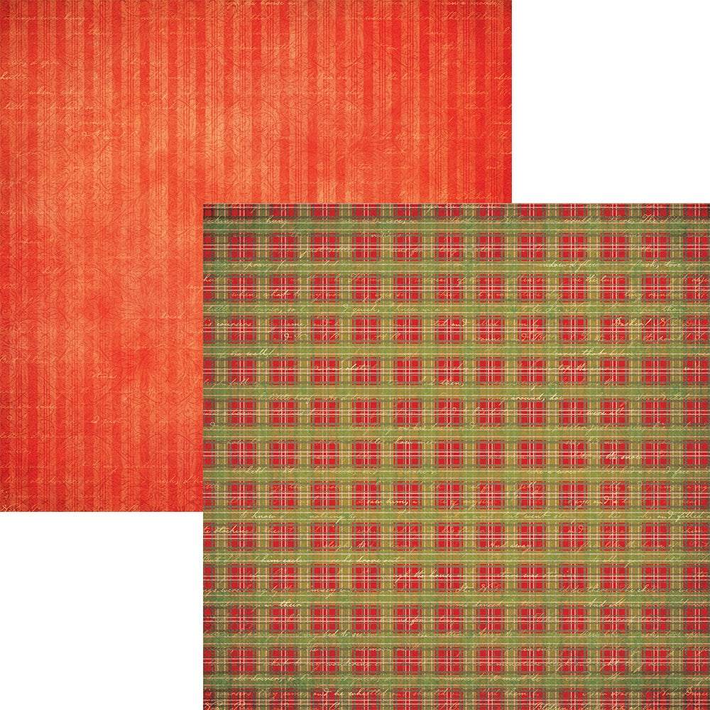 Elizabeth Crafts Double-Sided Cardstock Pack 12"X12"-Festive Holly