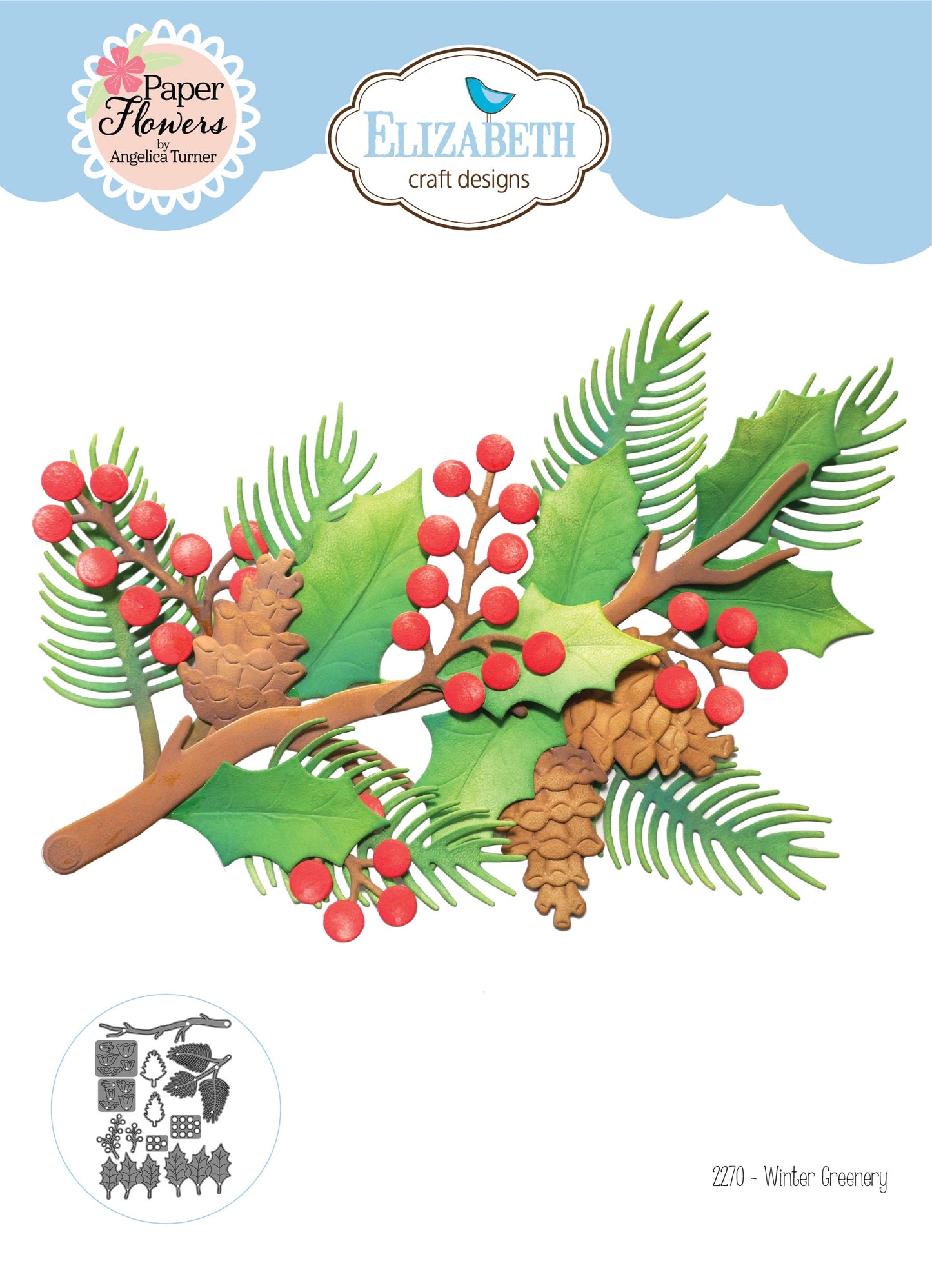 Elizabeth Craft Metal Die-Winter Greenery