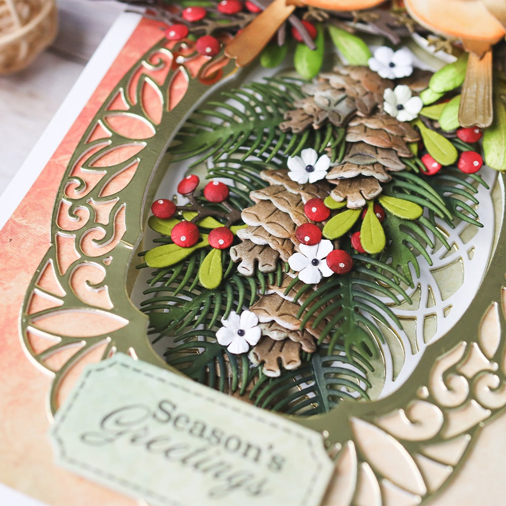 Elizabeth Craft Metal Die-Winter Greenery