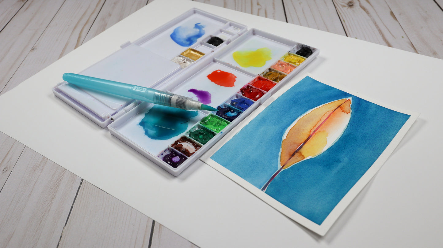 Yasutomo Folding Watercolor Palette-8 1/4" X 3 3/4"