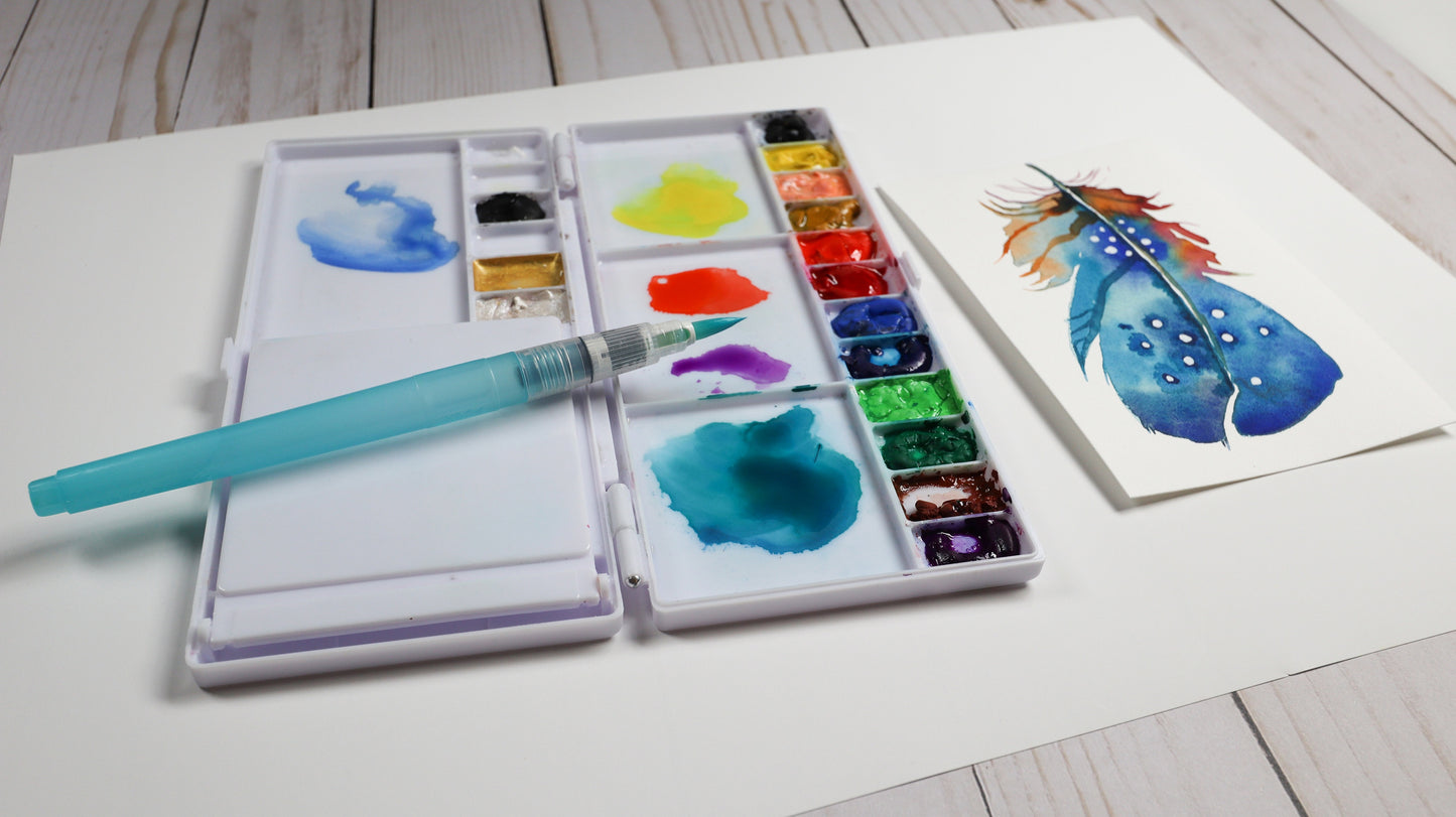 Yasutomo Folding Watercolor Palette-8 1/4" X 3 3/4"