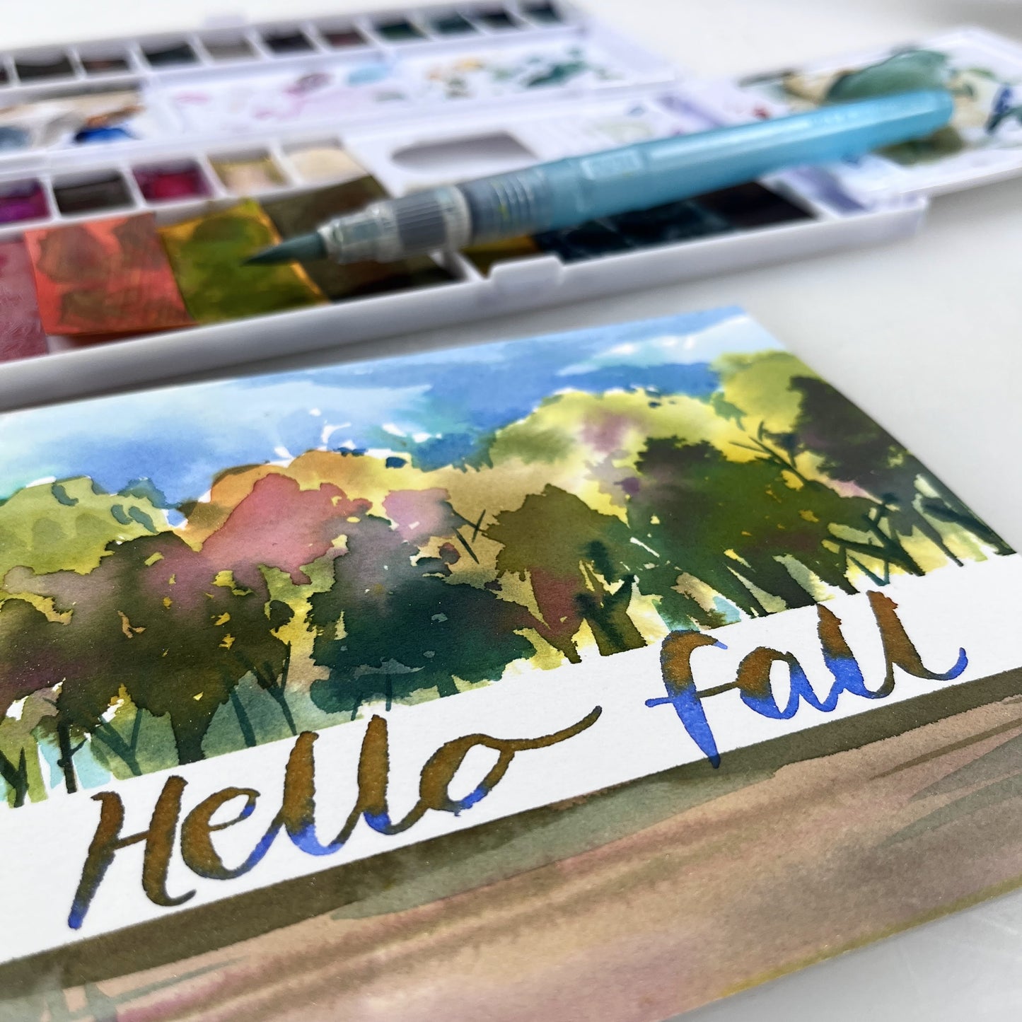 Yasutomo Folding Watercolor Palette-8 1/4" X 3 3/4"