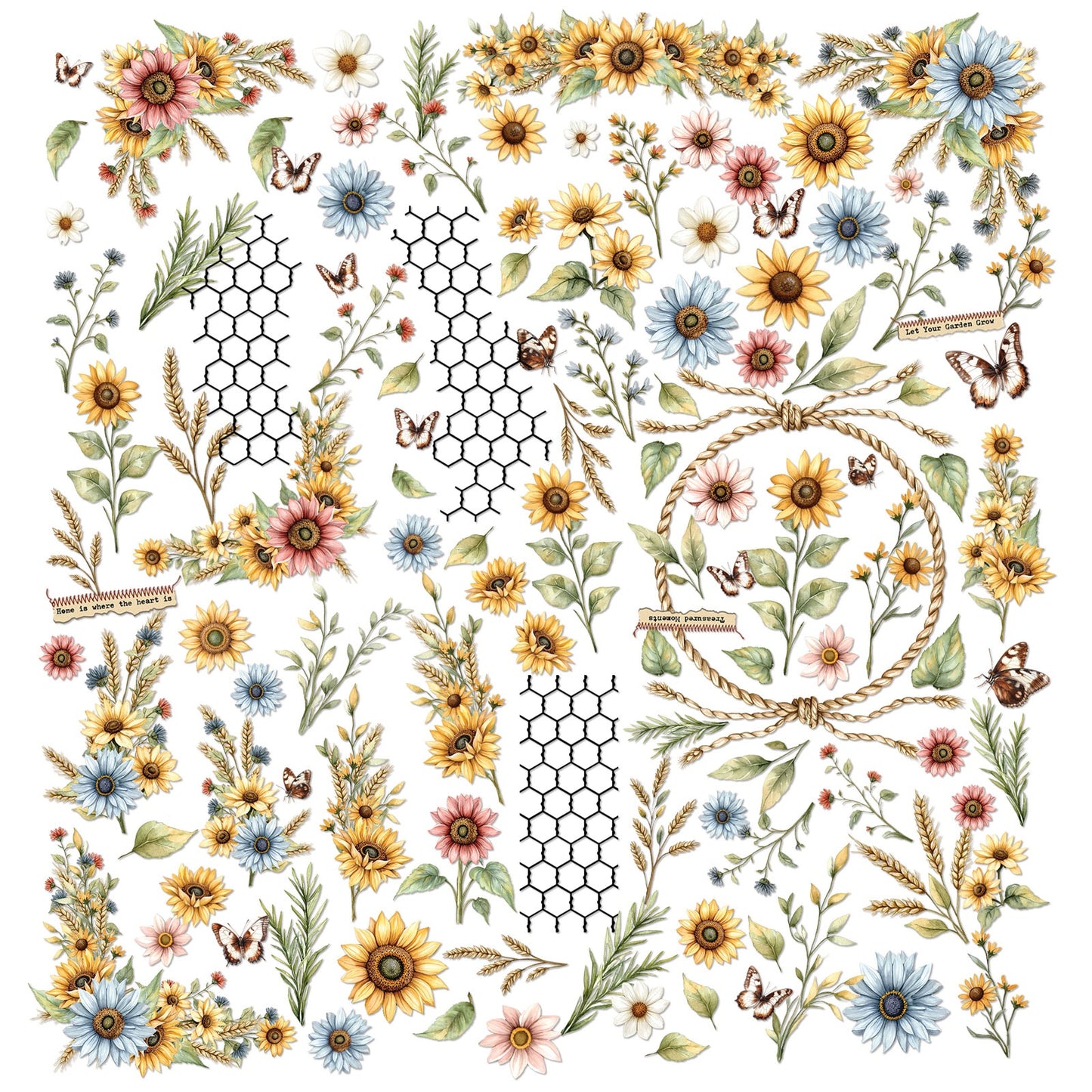 49 And Market Laser Cut Outs-Wildflowers, Whispering Way