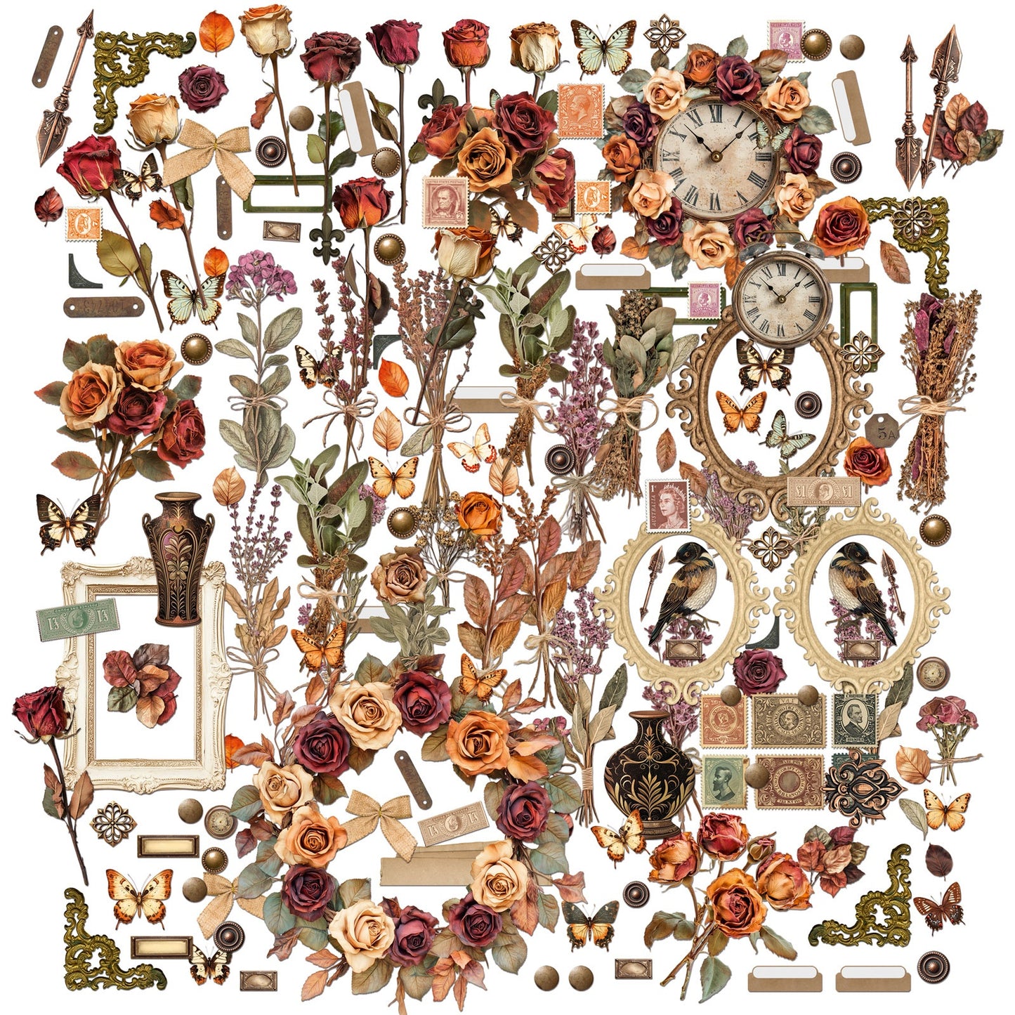 49 And Market Nostalgic Memories Laser Cut Outs-Floral