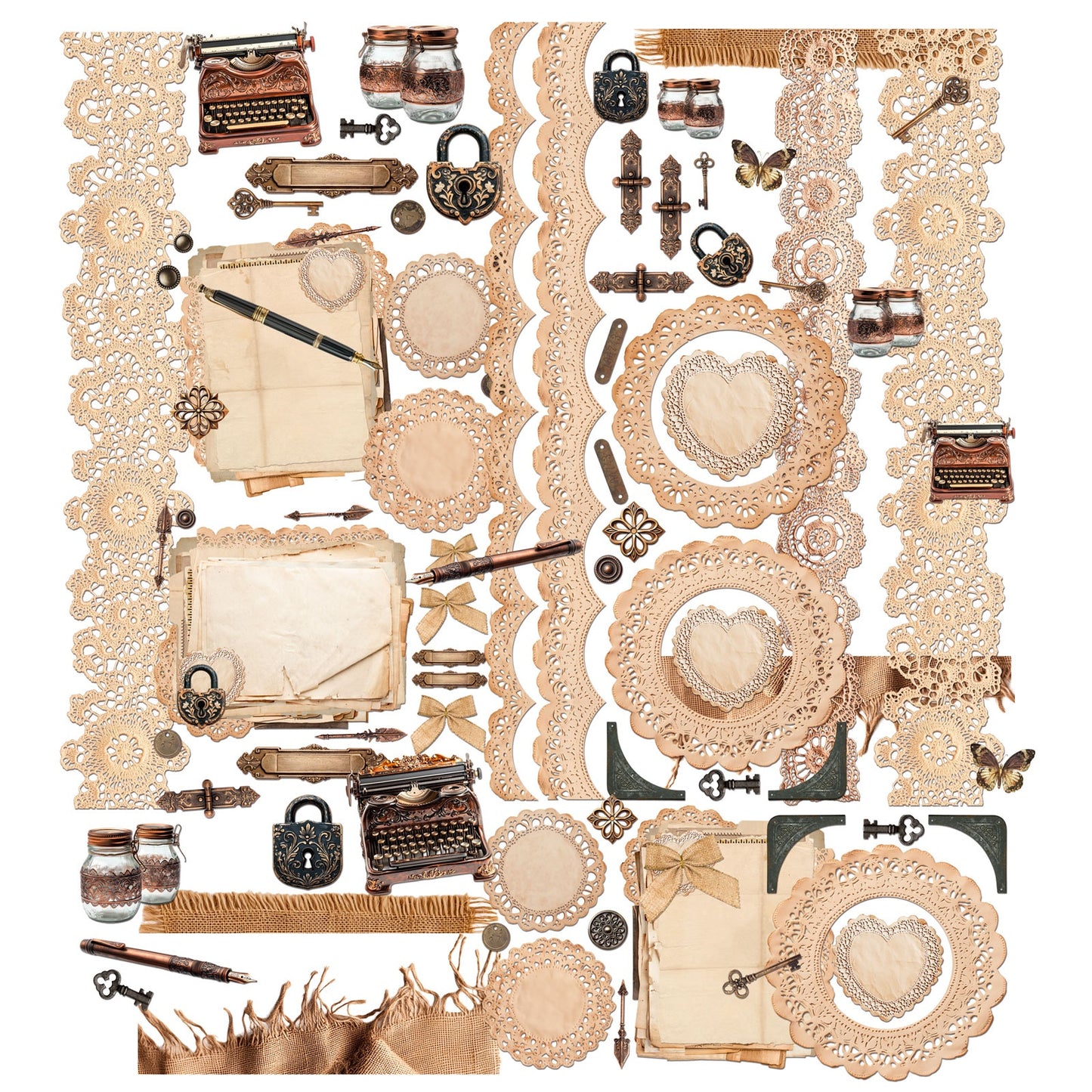 49 And Market Nostalgic Memories Ephemera Laser Cut Outs-Set 1