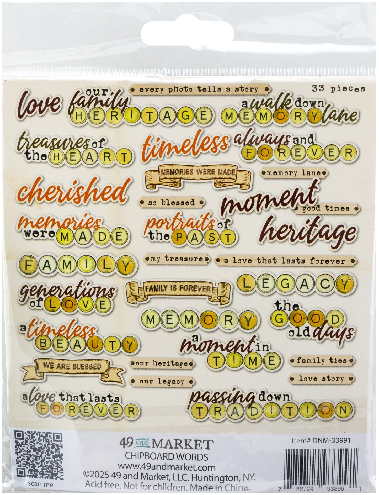 49 And Market Chipboard Set-Nostalgic Memories