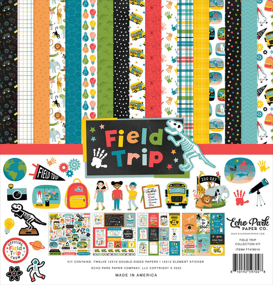 Echo Park Collection Kit 12"X12"-Field Trip