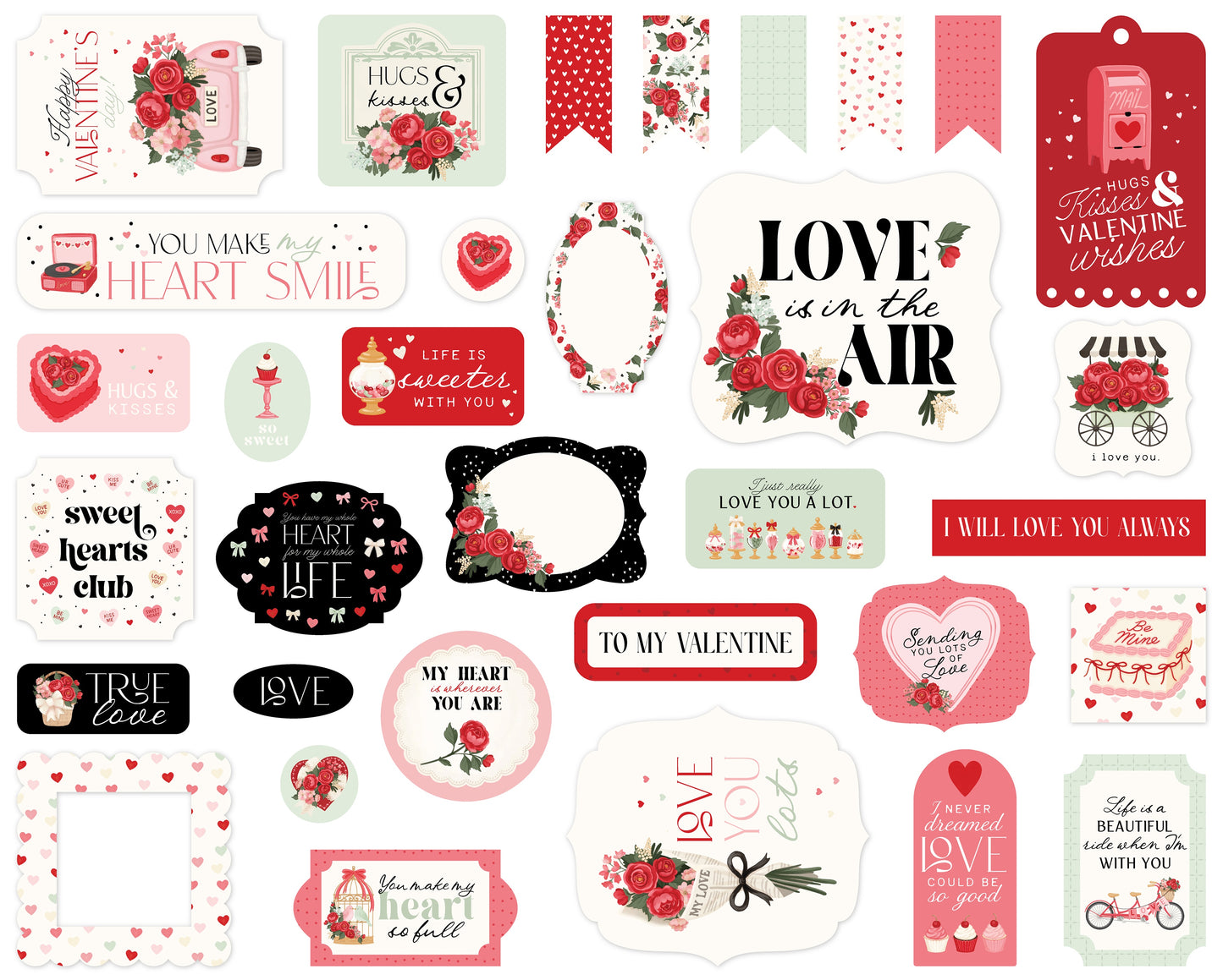 Carta Bella Cardstock Ephemera -Be Mine
