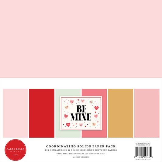 Carta Bella  Solids Collection Kit 12"X12"-Be Mine