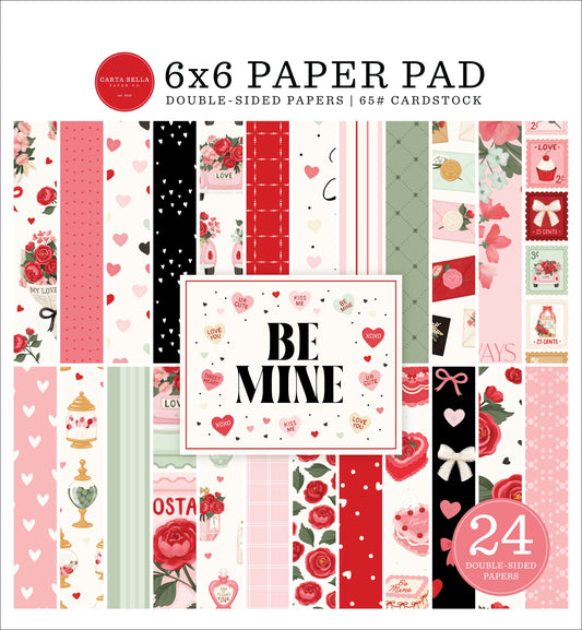 Carta Bella Double-Sided Paper Pad 6"X6"-Be Mine
