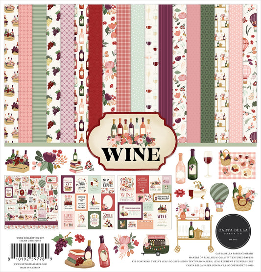 Carta Bella Collection Kit 12"X12"-Wine