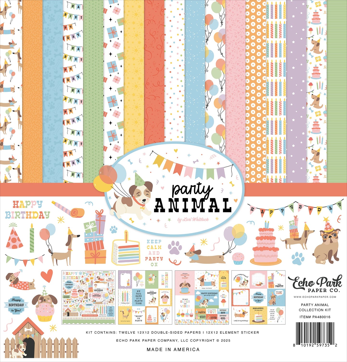 Echo Park Collection Kit 12"X12"-Party Animal