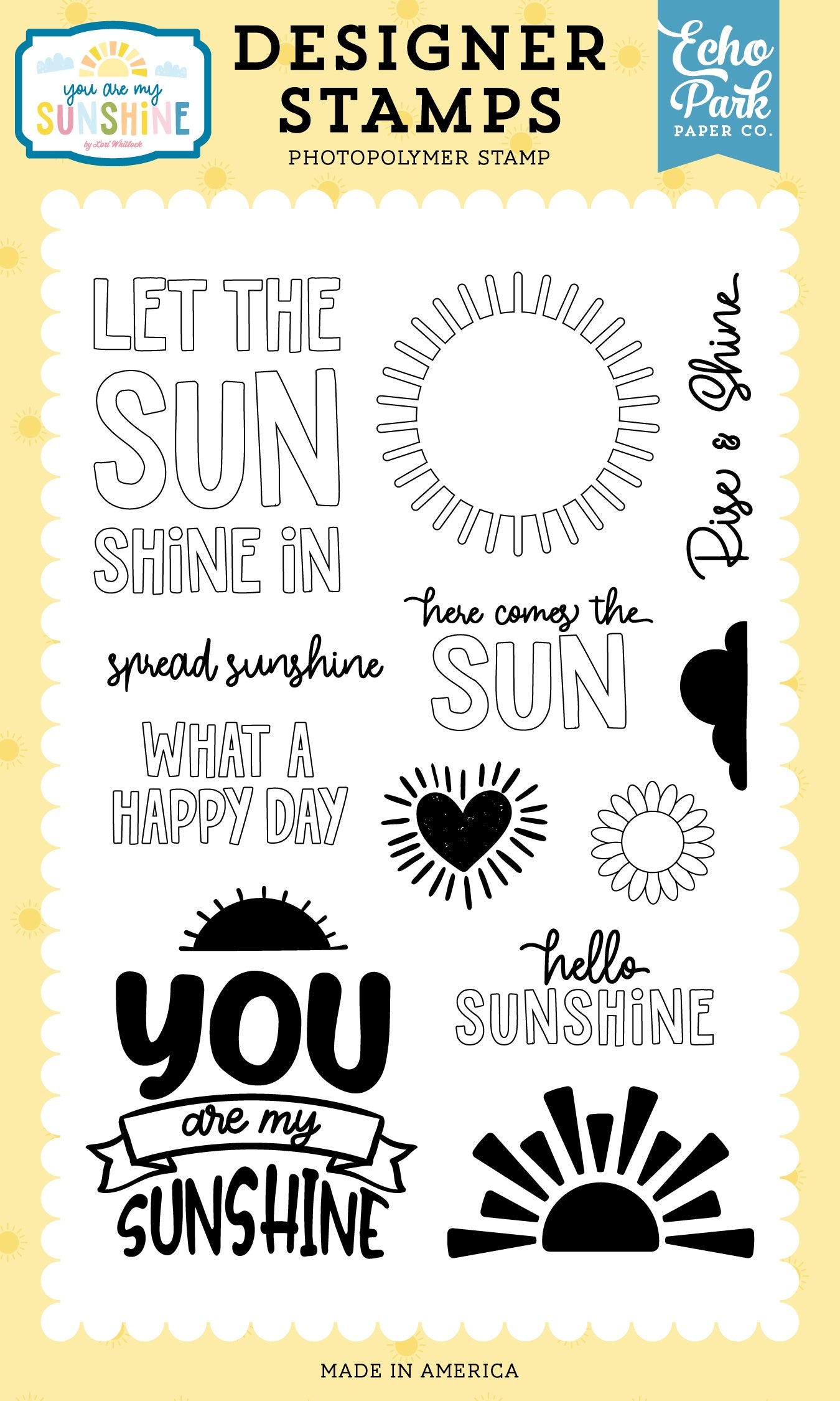 Echo Park You Are My Sunshine Stamp Set-Let The Sunshine In