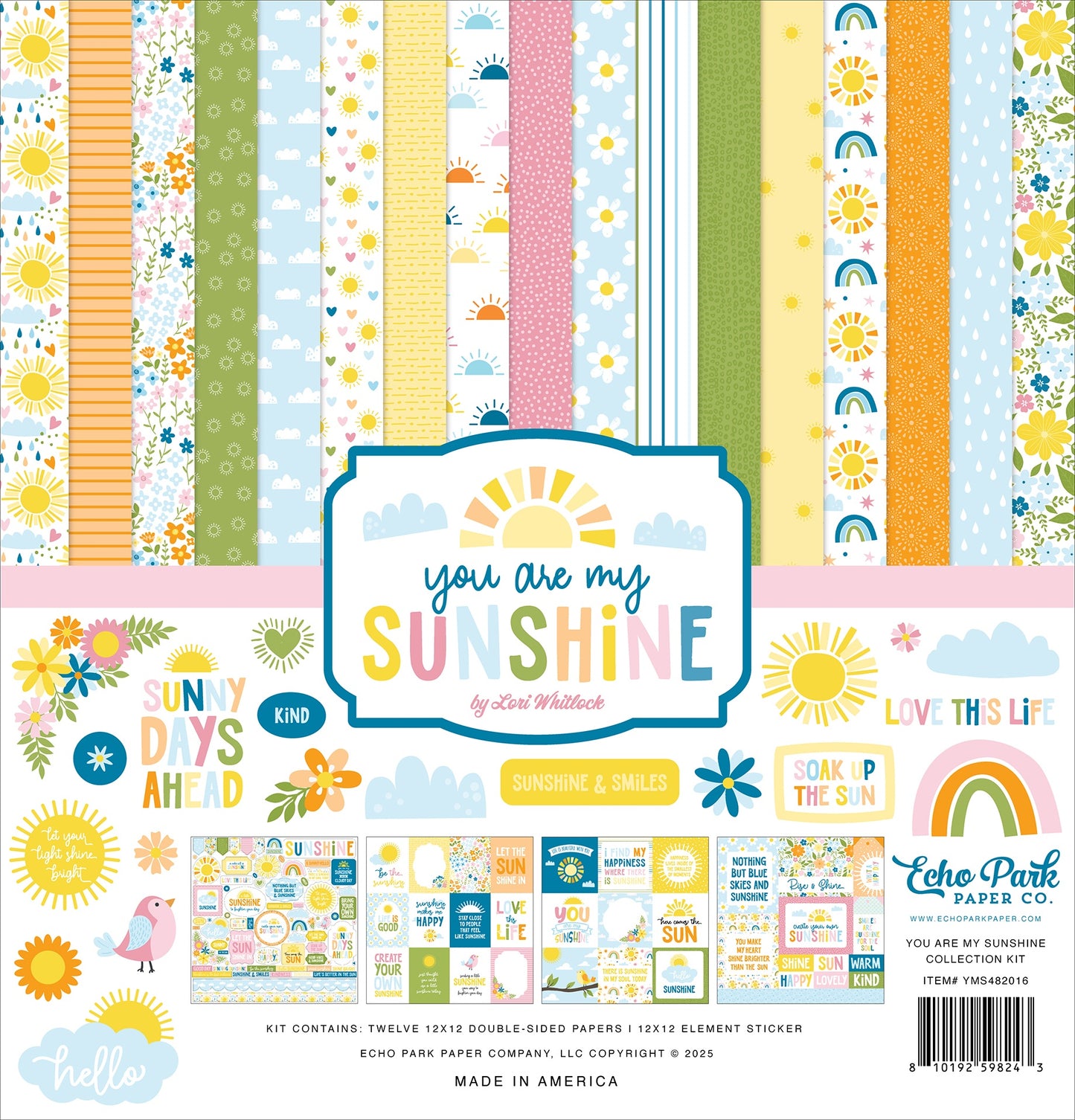 Echo Park Collection Kit 12"X12"-You Are My Sunshine
