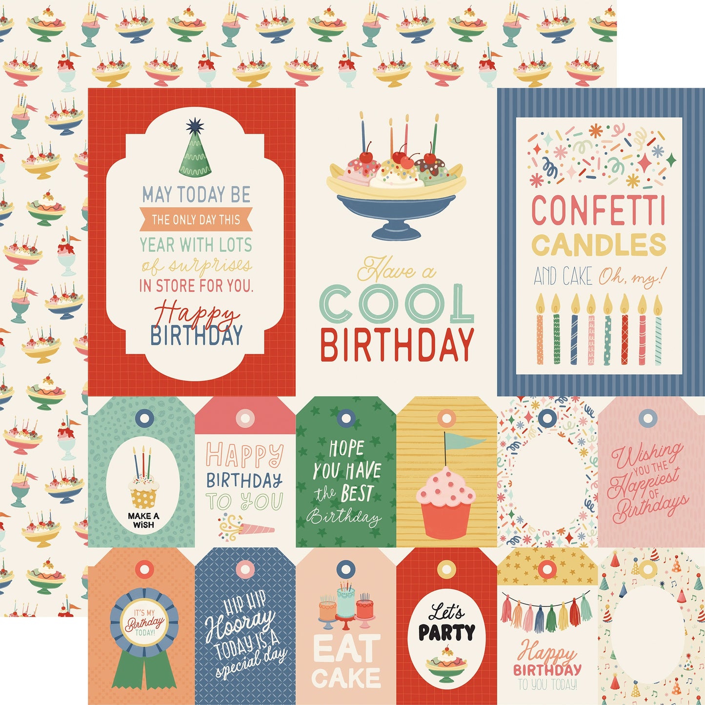They Say It's Your Birthday Double-Sided Cardstock 12"X12"-Select Style