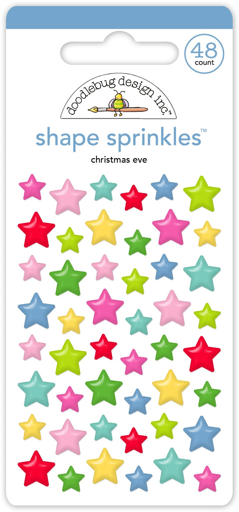 Doodlebug Sprinkles Adhesive Glossy Enamel Dots-Chistmas Eve
