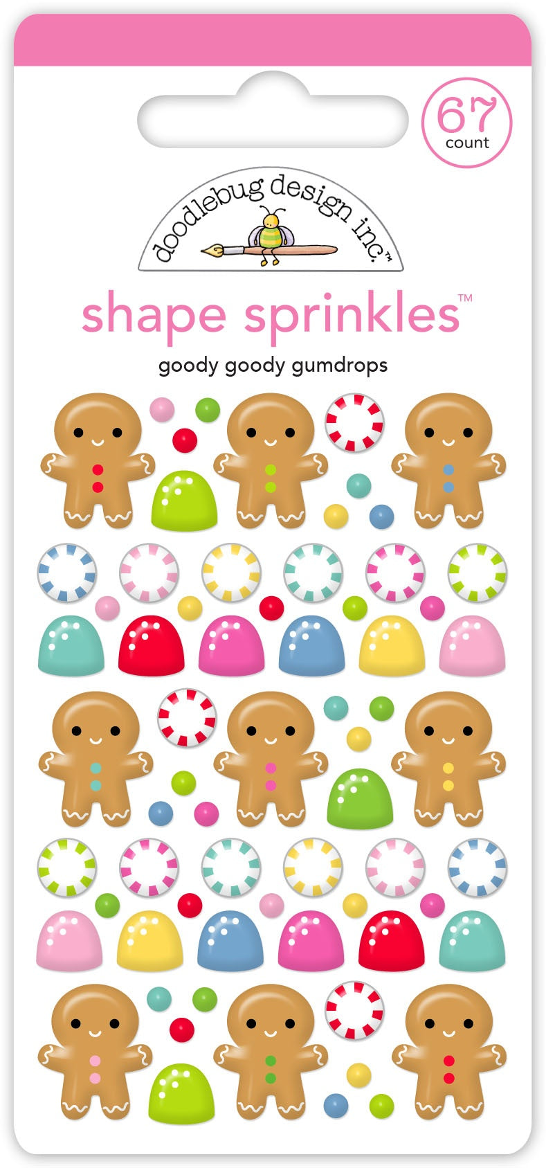 Doodlebug Sprinkles Adhesive Glossy Enamel Dots-Goody Goody Gumdrops