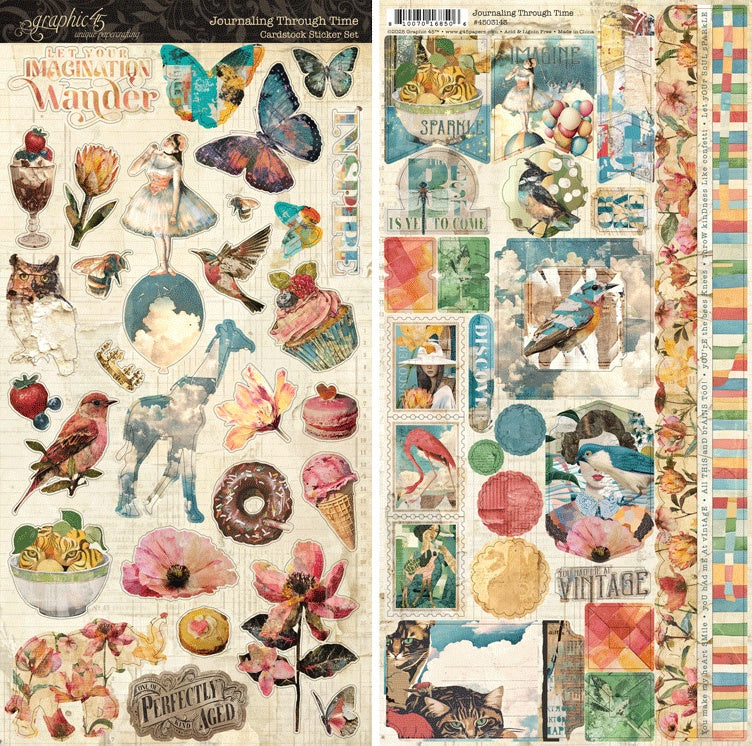 Graphic 45 Sticker Set-Journaling Through Time