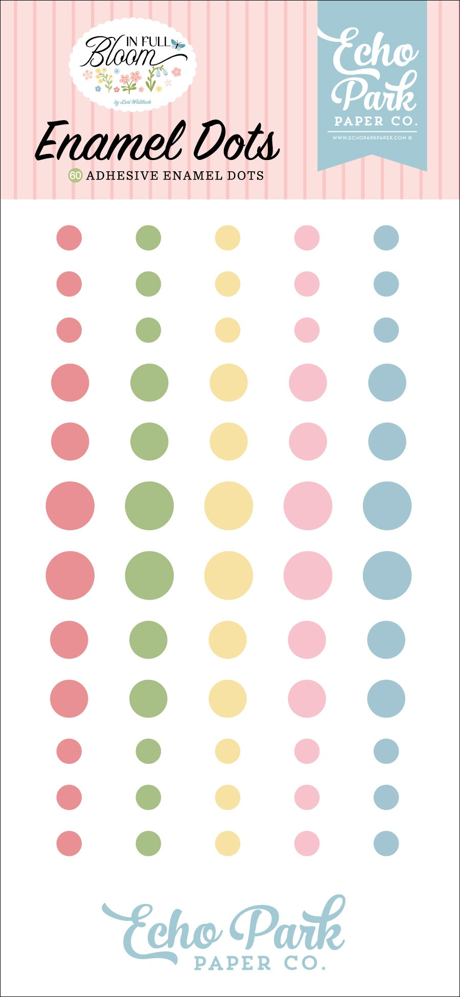 Echo Park Adhesive Enamel Dots-In Full Bloom