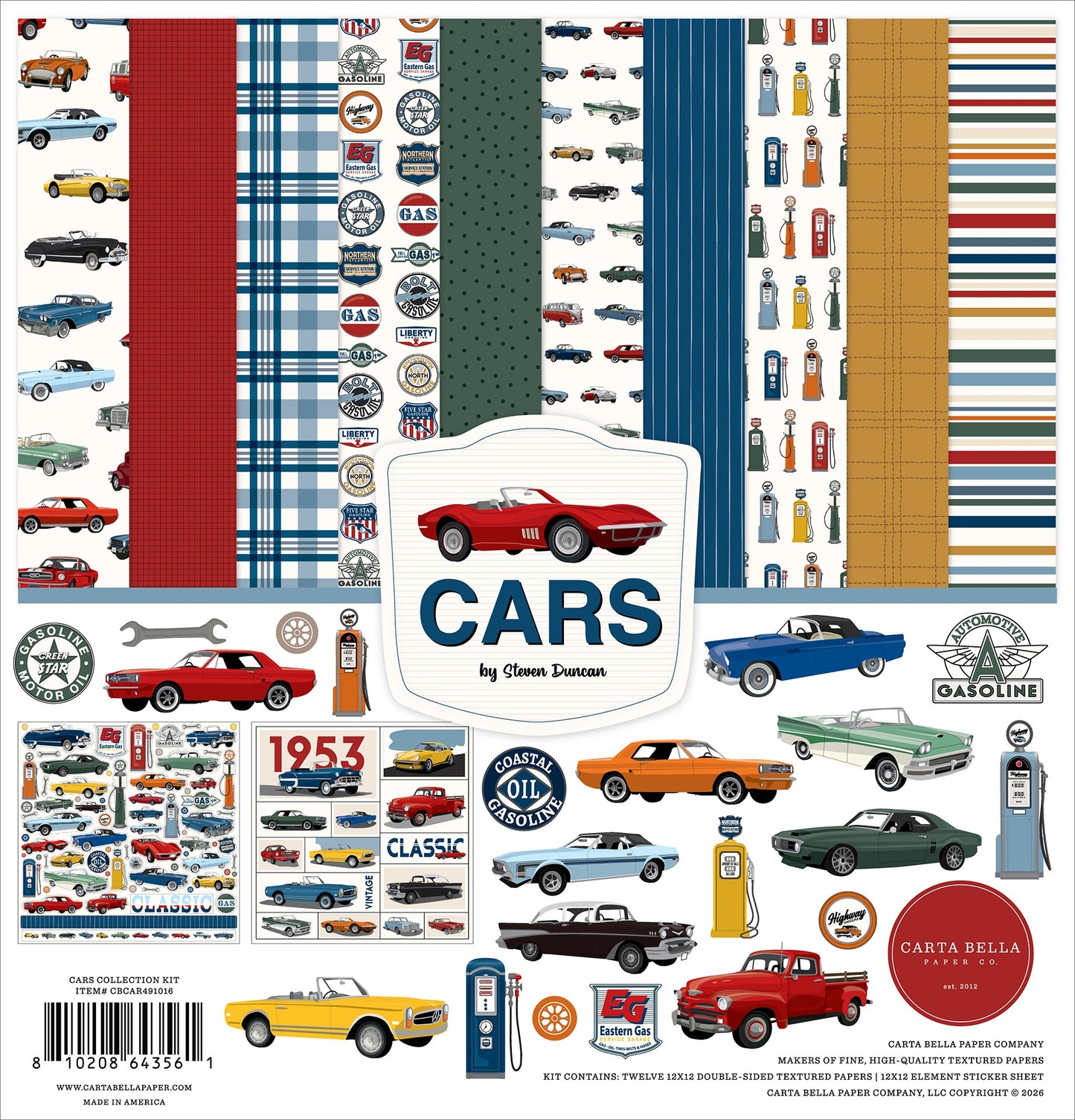 Carta Bella Collection Kit 12"X12"-Cars