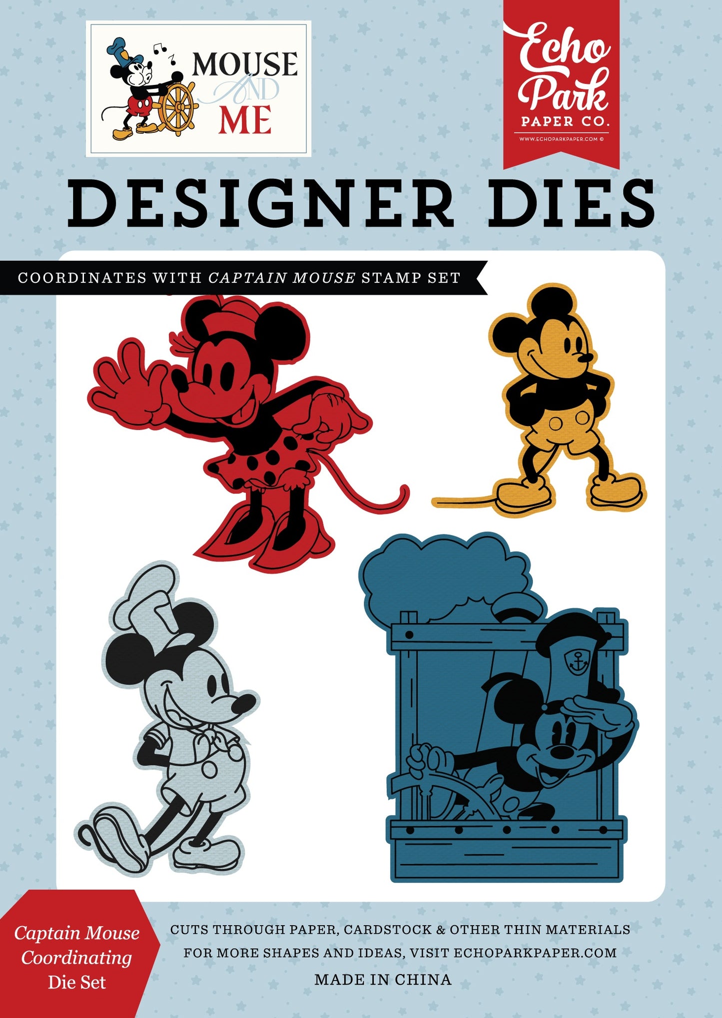 Echo Park Mouse And Me Die Set-Captain Mouse