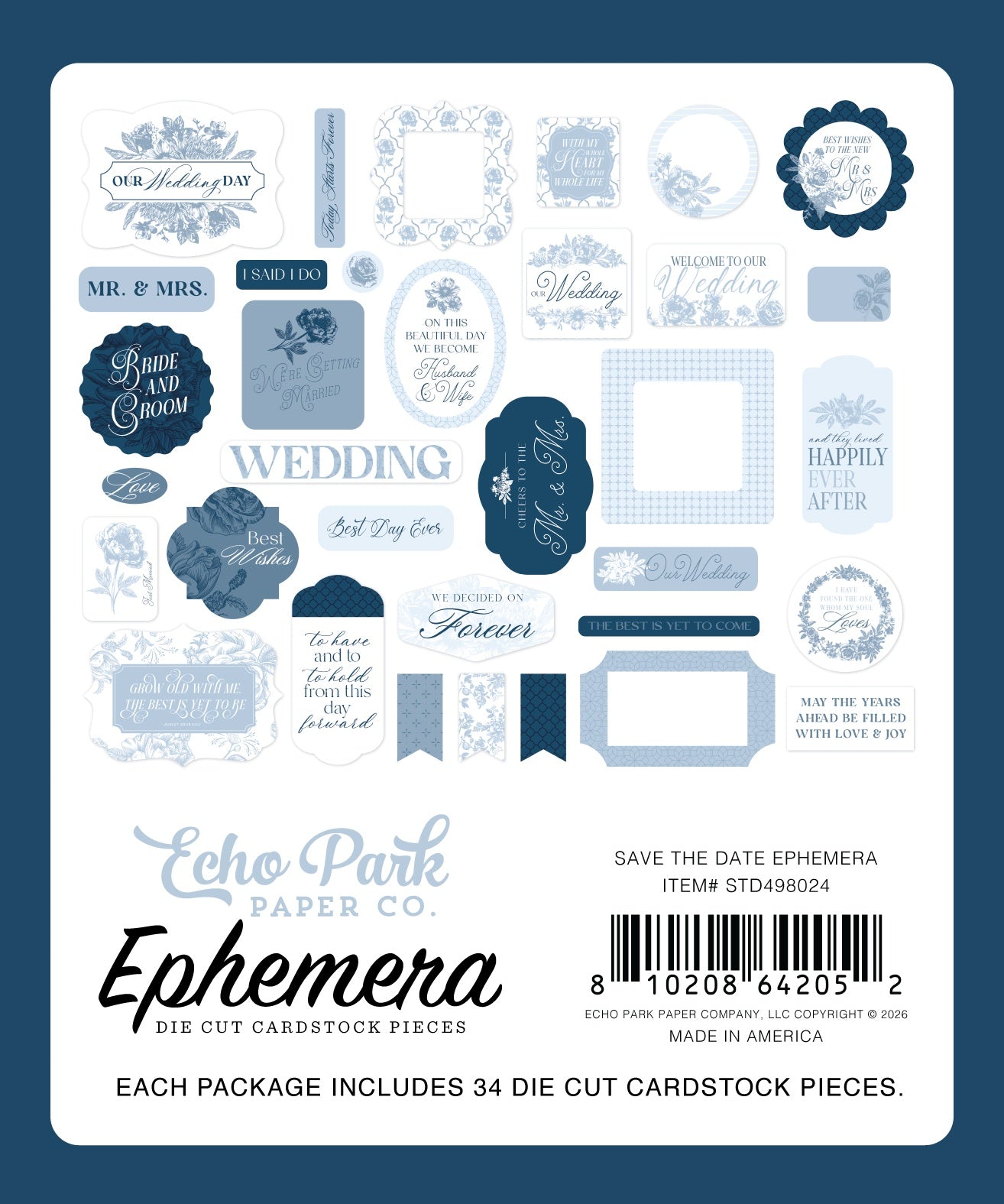 Echo Park Ephemera-Save The Date