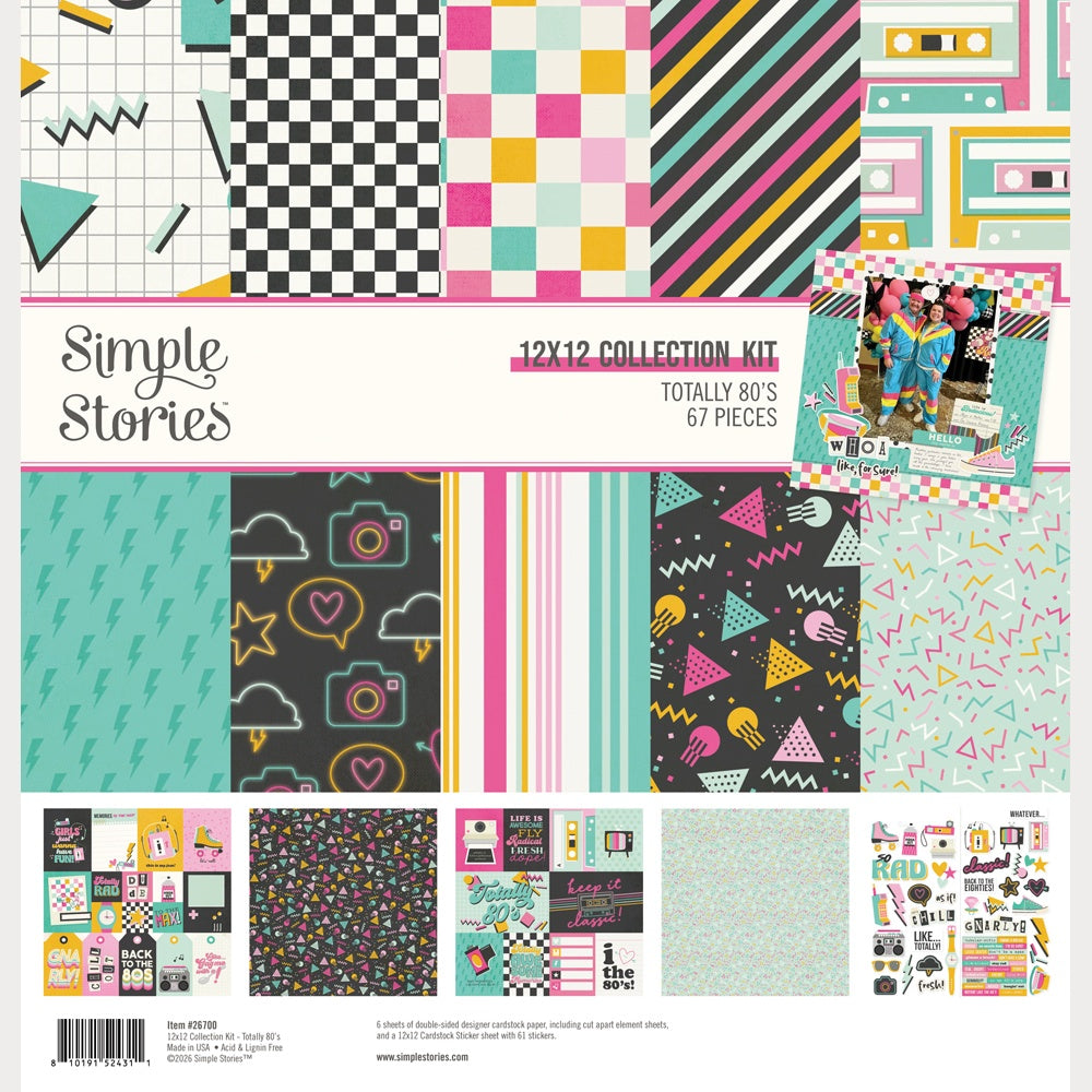 Simple Stories Collection Kit 12"X12"-Totally 80's
