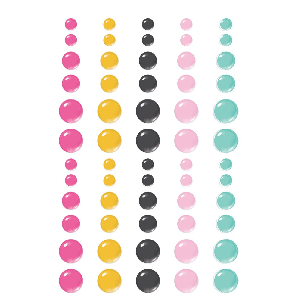 Simple Stories Glossy Enamel Dots-Totally 80's