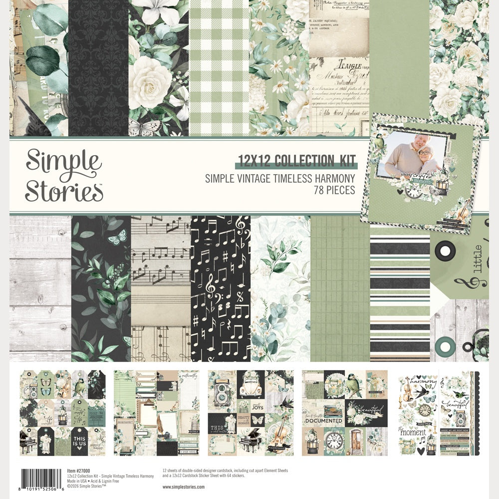 Simple Stories Collection Kit 12"X12"-Vintage Timeless Harmony