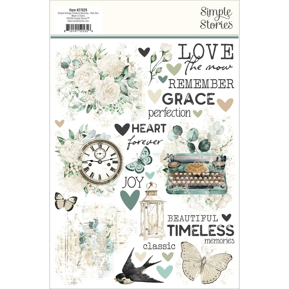 Simple Stories Rub Ons-Vintage Timeless Harmony