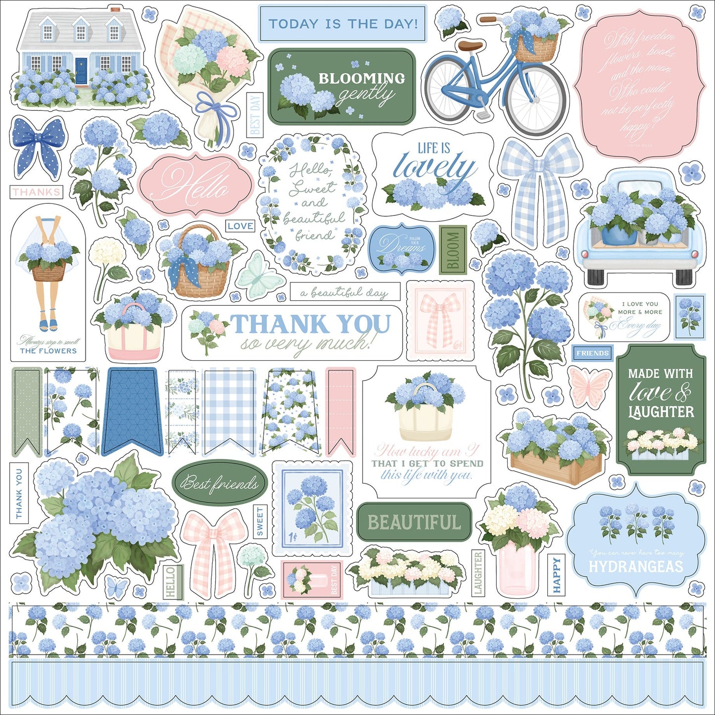 Carta Bella Elements Cardstock Stickers 12"X12"-Flower Shoppe