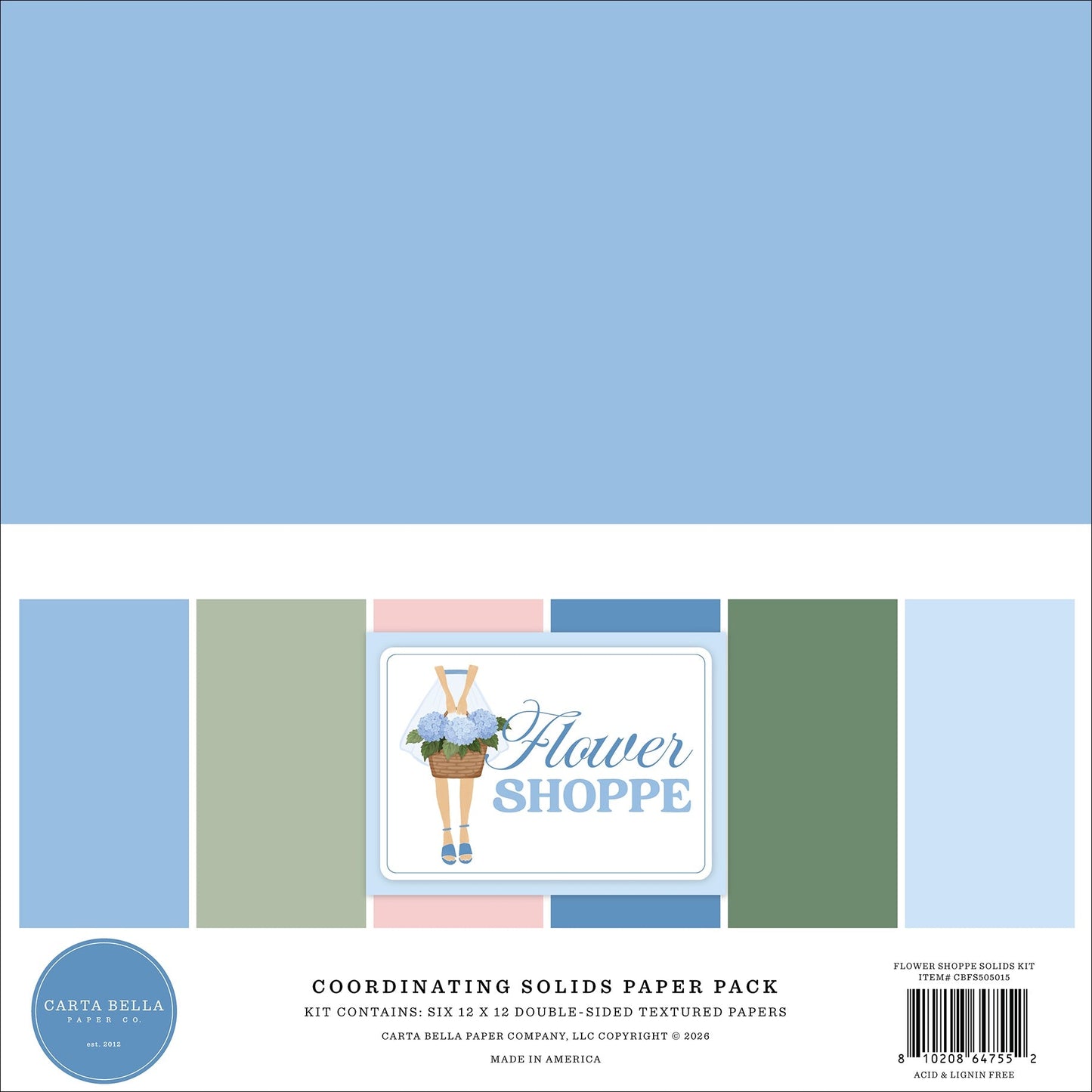 Carta Bella Solids Kit 12"X12"-Flower Shoppe
