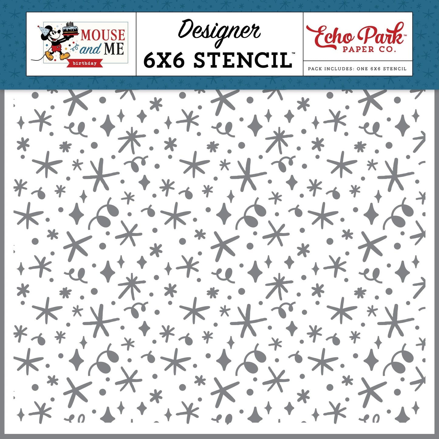 Echo Park Stencil 6"X6"-Sparkles And Surprises
