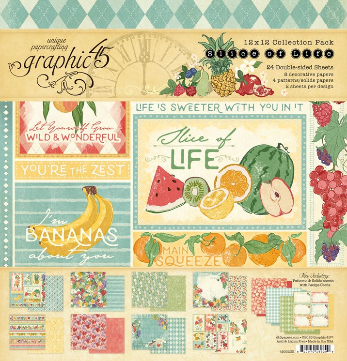 Graphic 45 Collection Pack 12"X12"-Slice of Life