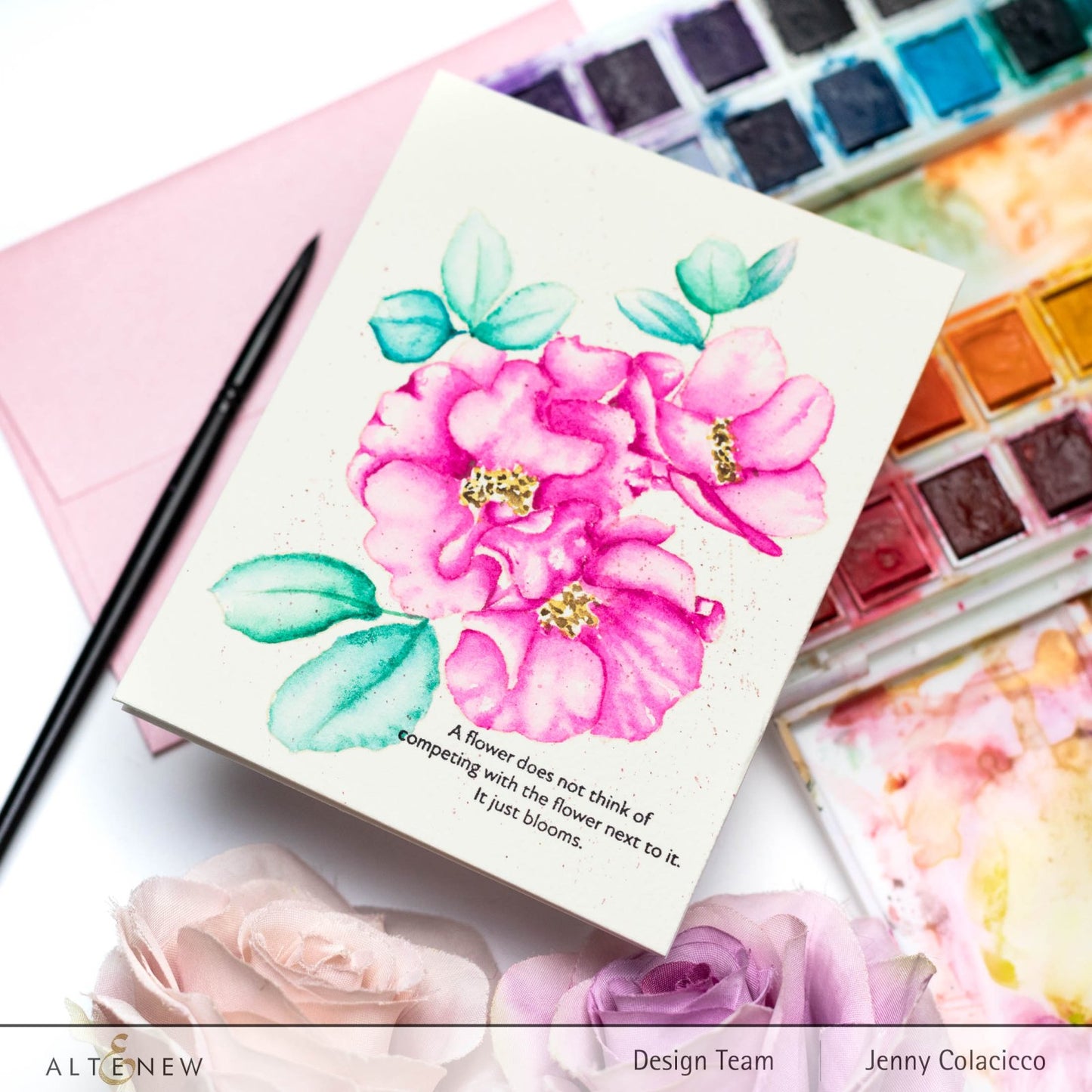 Paint-A--Flower: Carefree Delight Outline Stamp