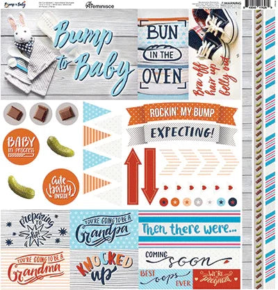 Reminisce Bump to Baby - Sticker Sheet