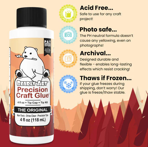 Bearly Art Precision Craft Glue - THE ORIGINAL