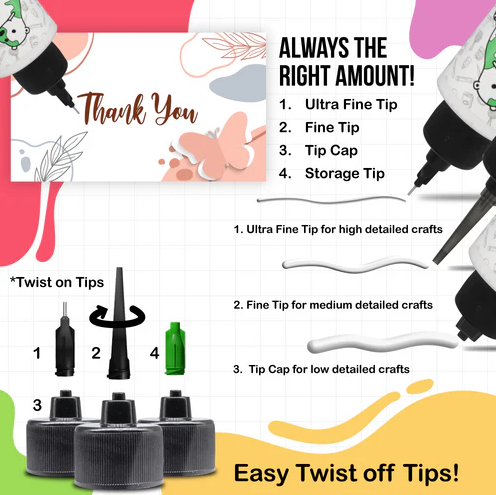 Bearly Art Precision Craft Glue - TIP KIT