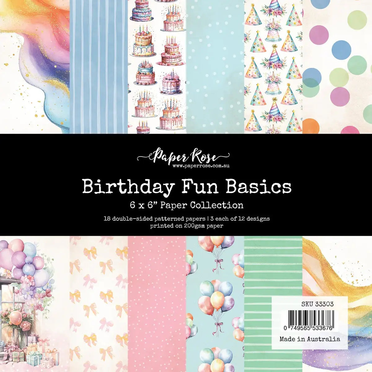 Birthday Fun Basics 6x6 Paper Collection