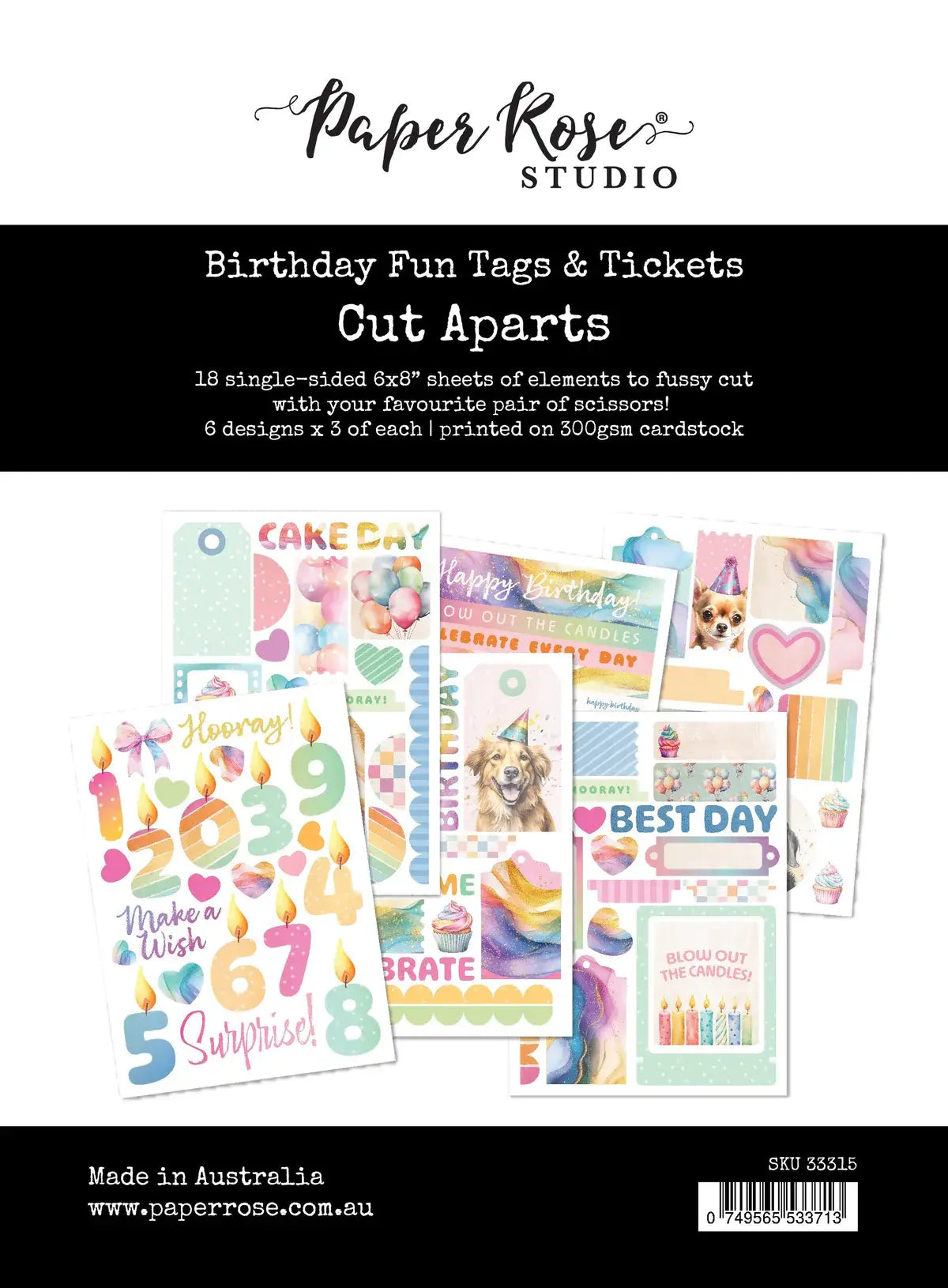 Birthday Fun Tags & Tickets Cut Aparts