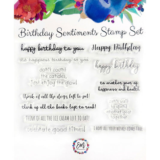 Birthday Sentiments Stamp Set