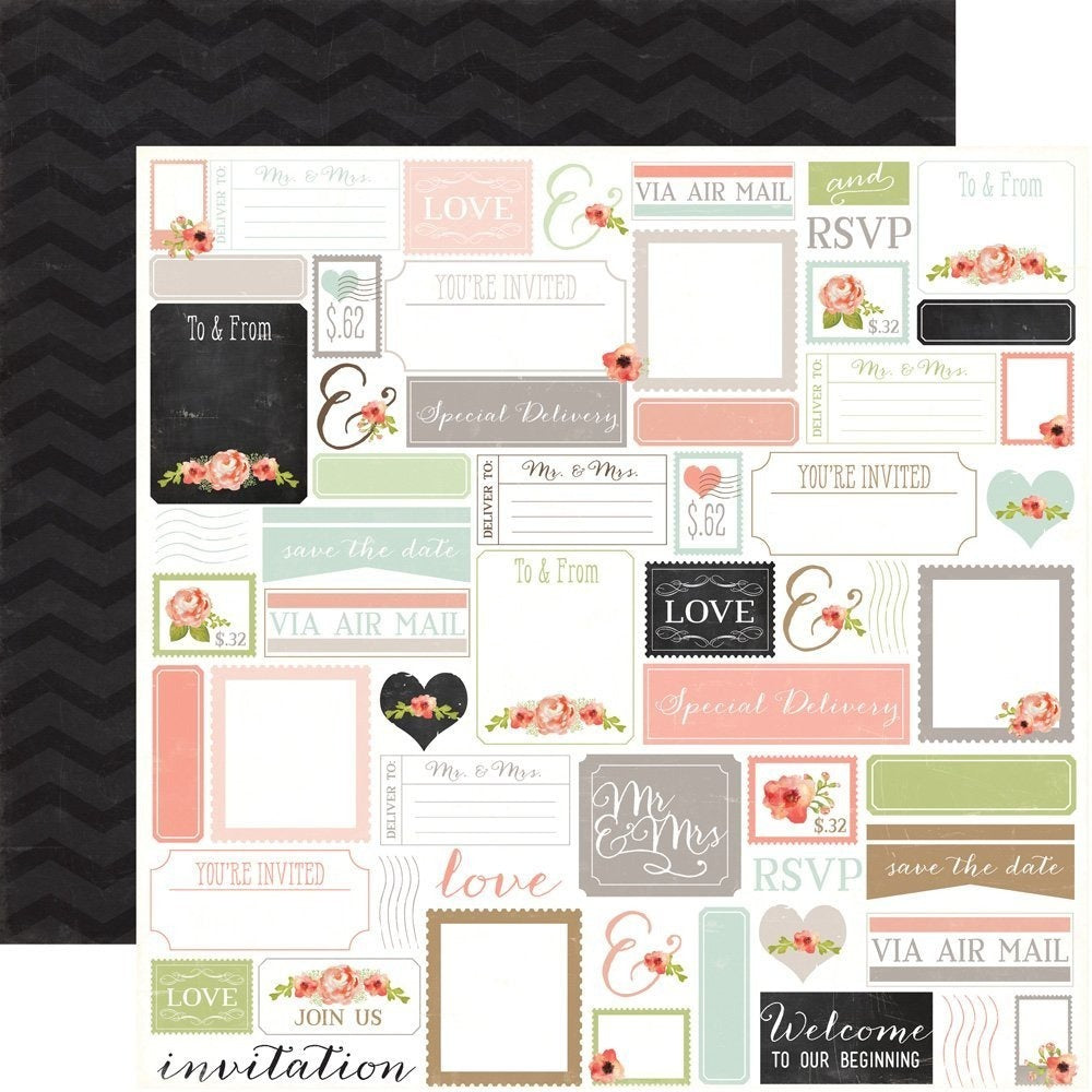 Carta Bella Rustic Elegance 12 x 12 Paper - Labels