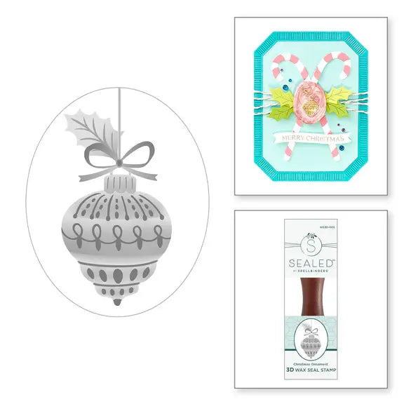 Christmas Ornament 3D Wax Seal from the Sealed 3D Christmas Collection