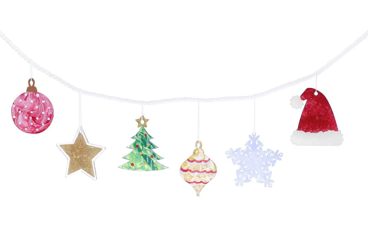 Clear Acrylic Ornaments Assorted Holiday 10pc